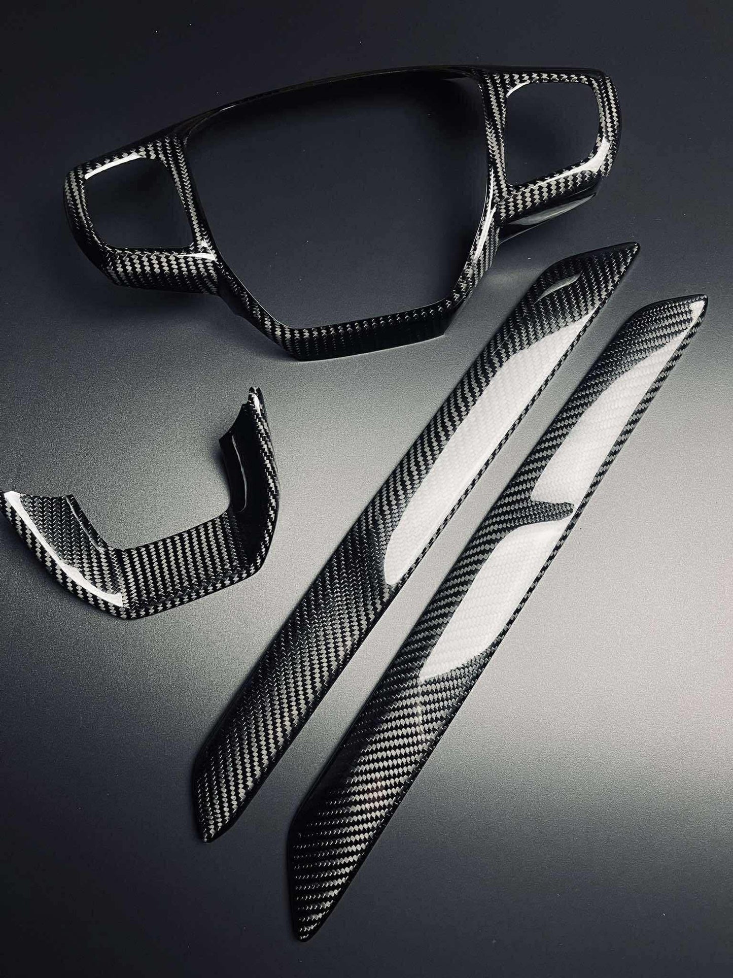 Ford Transit Custom Mk3 Genuine Carbon Fibre Interior Dash And Steering Wheel Trim Kit 2023/2025